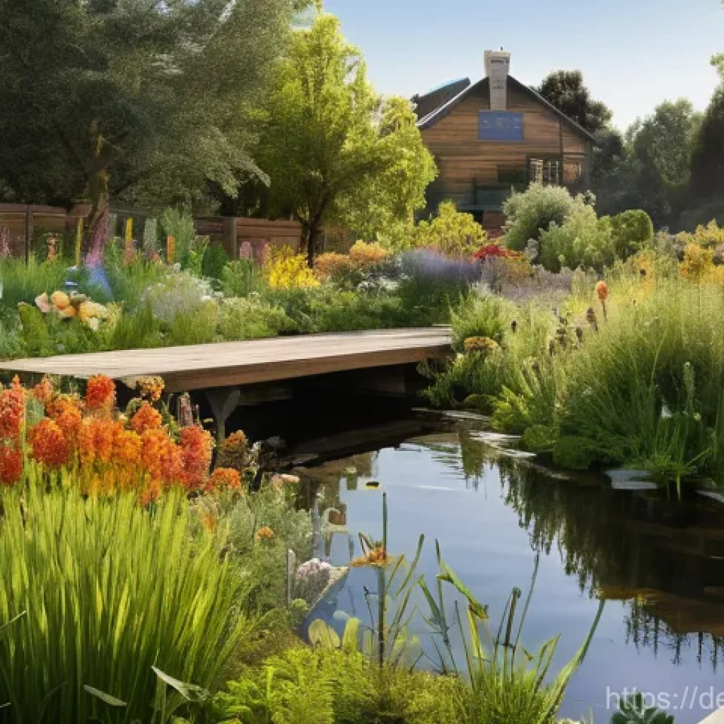 길드 생태계 정원 설계와 사회적 책임 - **Prompt:** "A vibrant, thriving European-style biodiverse garden, bathed in soft, natural sunlight ...