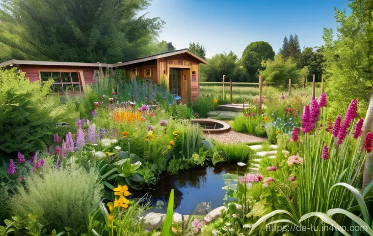 길드 생태계 정원 설계와 정서적 치유 - **Prompt 1: Mindful Connection in a Healing Herb Garden**
    "A serene, sun-dappled close-up of a p...
