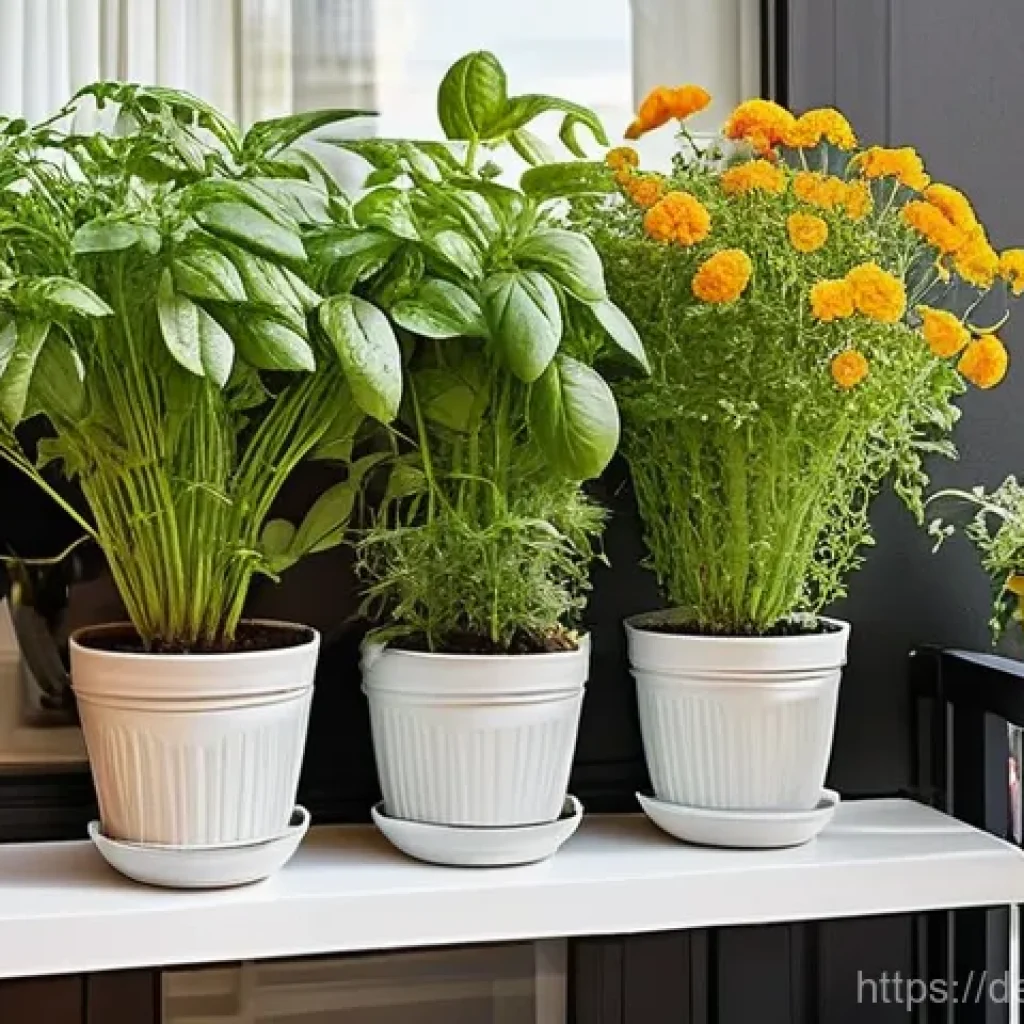 길드 생태계 정원 설계에서의 수경 재배 기술 - **Vibrant Balcony Guild Garden:** A cheerful, sun-drenched urban balcony garden flourishing with a d...