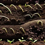 Home 22 길드 생태계 정원 설계와 생태계 복원 사례 - **Prompt:** A close-up, highly detailed shot of a thriving garden soil cross-section. The image shou...